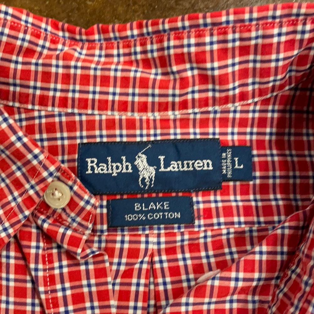Plaid Polo Blake 100% cotton plaid button down.